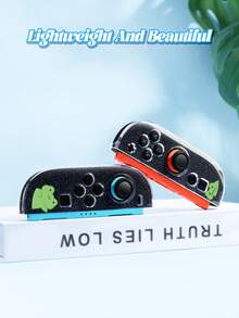 1pc Cartoon Frog Pattern Transparent Glitter Protective Case, Compatible With Nintendo Switch 2 (2025) / Switch OLED Console And Joy-Con Controllers, Best Gift For Switch Players