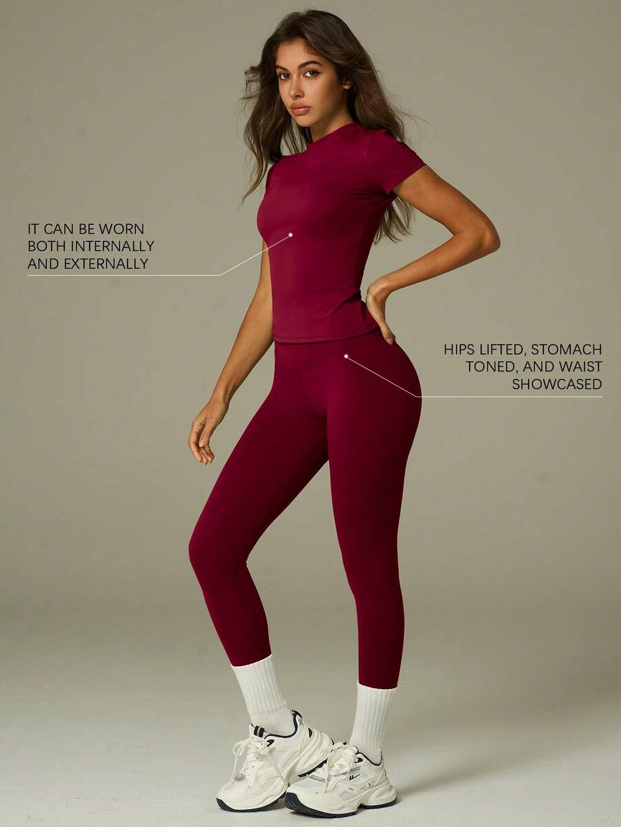UONNOU Sporty Sculpting Loungewear Set | Stretchy Slim Fit Activewear