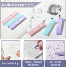 Four Candies Cute Mechanical Pencil Set, 6PCS Pastel Mechanical Pencils 0.5 &Amp; 0.7mm With 360PCS HB Leads, 3PCS Erasers And 9PCS Eraser Refills, Aesthetic School Supplies For Girls Writing - 05mm 07mm 09mm - 查看 3