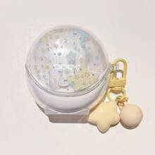 Ốp bảo vệ trong suốt hình thỏ sao cho tai nghe OPPO R3/R2, tai nghe Bluetooth không dây OPPO Air/Air2/Air3, Enco Air4Pro/Air2i/3i, ốp mềm trong suốt sáng tạo kèm mặt dây chuyền, chống rơi vỡ. - Thỏ sao toàn màn hình + mặt dây chuyền - Xem 10