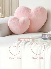 1 Stück weiches rosa herzförmiges Plüschkissen, maschinenwaschbar aus Polyesterfaser, geeignet für Innen-/Außendekor, ideales Valentinstags-Geschenk, unisex, Büromöbel-Accessoire, Kissen, Sitzkissen, Büroartikel für Damen, Valentinstags-Geschenk, Bürodekoration, Raumdekoration, Heimdekoration, Lehrerbedarf - Verschiedenfarbig - Übersicht 2