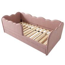 Cama individual 90x190cm con stretch, cuna, sábanas, sin colchón, multicolor opcional. - Rosa - Ver 8