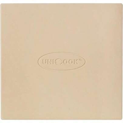 Unicook Pizza Stone For Oven And Grill | Square Baking Stone 30.5 Cm Cordierite Cooking Oven Stone Thermal Shock Resistant Pizza Pan For Pizza Bread Including Dough Scraper