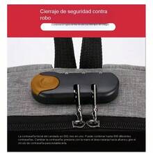 Mochila para portatil para viajes de Negocios con Cerradura de combinacion Antirrobo,bandolera USB multifuncional,gran capacidad. - Negro - Ver 4
