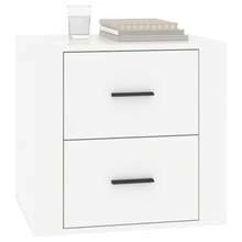 vidaXL Table de chevet Blanc brillant 50x39x47 cm - Blanc - Voir 4