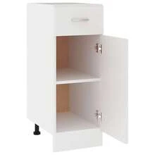 vidaXL Meuble bas à tiroirs "Lyon" Blanc 30 x 46 x 81,5 cm Bois d'ingénierie - Blanc - Voir 6