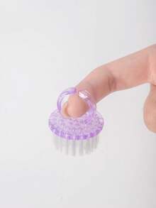 2pcs New Mini Nail Ring Brushes,Multi-Functional Brush For Nail Care Dust Brushes,Nail Cleaning, Nail Dust Removal And Dirt Cleaning Nail Art Tools Small Brushes - Multicolor - View 6