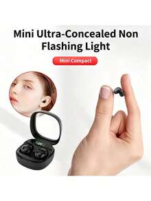 Nuevos auriculares inalámbricos invisibles mini, auriculares ultra pequeños y ocultos, tiempo de espera extra largo, con micrófono, adecuados tanto para hombres como para mujeres - MINI13X - Ver 6