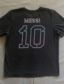 2020s Lionel T Shirt Mens Size Large Black Short Sleeve 10 Soccer - Black - View 1