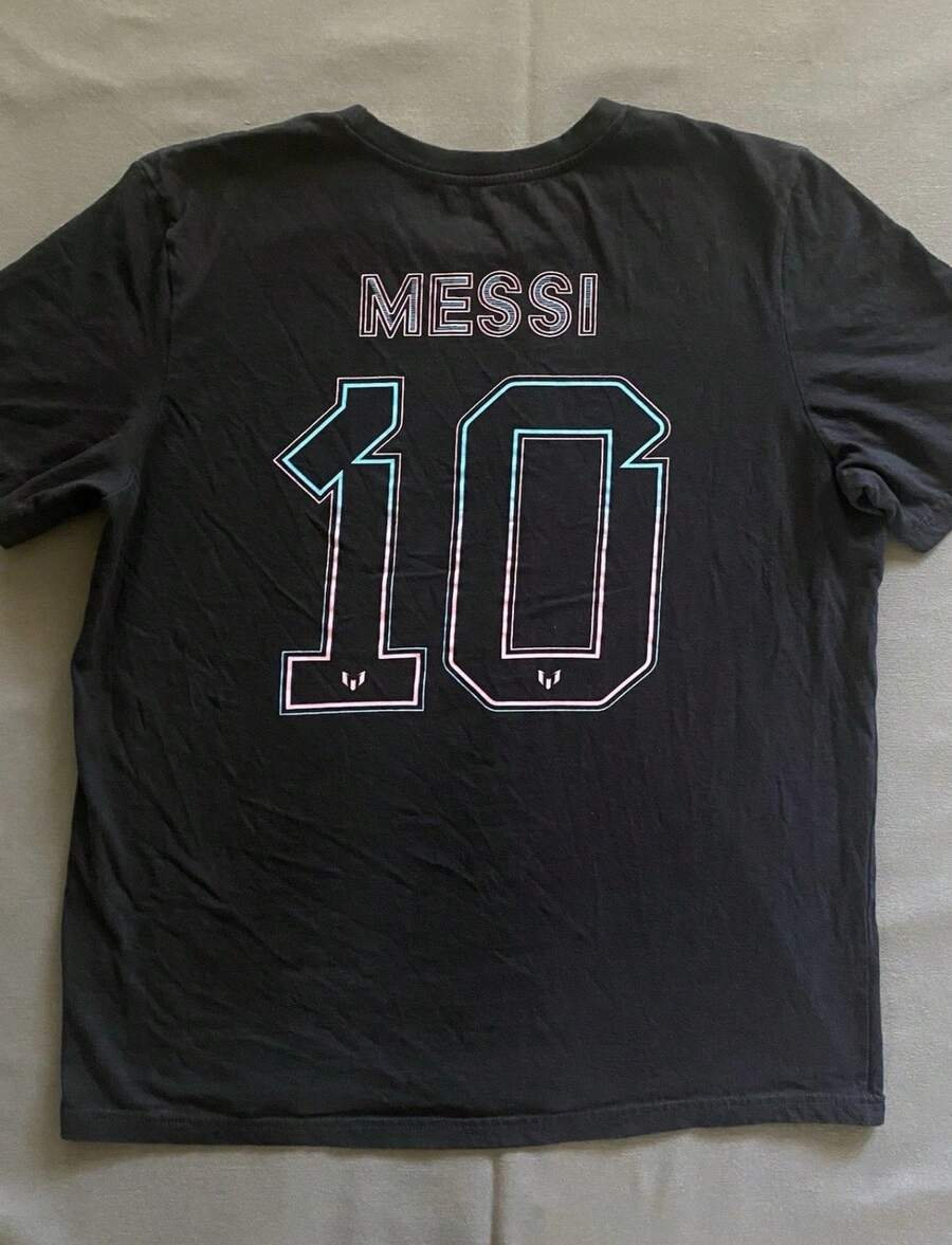 2020s Lionel T Shirt Mens Size Large Black Short Sleeve 10 Soccer - Black - View 1