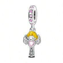 925 Pure Silver Pendant Collection - Cross Pendant, Cross Pink Zirconia Pendant, Crown Cross Pendant, Mysterious Purple Classical Cross Pendant, Eternal Cross Pendant, Heart-Shaped Zirconia Cross Pendant, Shining Cross Pendant, Horseshoe Cross Pendant - Multicolor - View 14