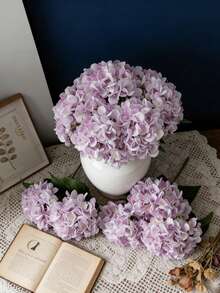 1朵淡紫色仿真绣球花 - 逼真丝绸材质，高品质人造花，适用于DIY婚礼花束/派对/婚礼、家居客厅/厨房/花园、酒店/办公室、春夏家居/花园派对装饰、DIY拱形花环装饰、送给妈妈的礼物、送给闺蜜的礼物、生日礼物、春季装饰、妈妈礼物、闺蜜礼物、生日礼物、新娘花束、仿真花、仿真植物、家居装饰、婚礼装饰、婚礼配饰、送给女性的礼物 - 淡紫色 - 查看 3