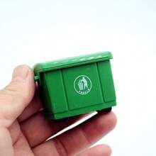 Mini Sanitation Trash Can Coin Storage Can Desktop Decor - Green - View 2