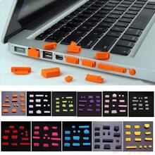 16 piezas de tapones universales contra el polvo, adecuados para proteger puertos de computadora portátil, computadora portátil, USB - Blanco - Ver 3