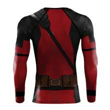 Deadpool Men Tactical Suit Muscle Compression Shirt  Superhero Activewear Cosplay Halloween Carnival Party Costumes - 短袖 - 查看 2