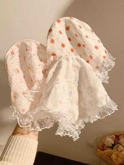 Diadema de encaje estilo pastoral con pañuelo triangular, tocado elegante todo en uno para playa, vacaciones y sesiones de fotos, diadema, aro para el cabello