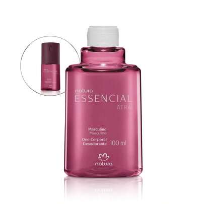  Refil Desodorante Essencial Atrai Masculino 100ml - Natura