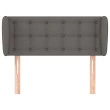 vidaXL Tête de lit avec oreilles Gris 93x23x78/88 cm - Gris - Voir 3
