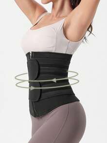 1PC, Waist Trainer(Suggest Shooting One Size Larger)Sweat Challenge, Double Belt Zipper Fat Burning New Equipment, Body Burning Sweat, Double Belt Zipper Helps Shape Road, Zipper Pull, Double Belt Sweating Fat Burning New , Ultimate Sweating, Double Belt Zipper Body Shaping Experience, Fitness New Favorite, Body Sweating Double Belt Zipper Design, Double Sweating Double, Double Belt Zipper Body Shaping New Tool,Waist Trainer - Multicolor - View 2