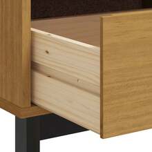 vidaXL Móvel de TV FLAM 110x40x50 cm madeira maciça - Castanho - Ver 8