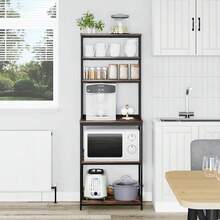 vidaXL Estante de cocina marrón ahumado 60 x 40 x 168 cm - Marrón - Ver 4