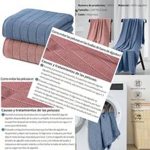 Juego de toallas de baño 2 pack alta calidad 100% algodón toalla de baño altamente absorbentes de secado rápido para múltiples aplicaciones color rojo y azul - Rojo + Azul - Ver 3