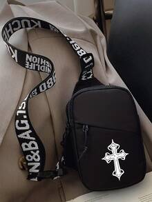 peach tree 男士小方包，胸包，斜挎包，腰包，单肩包，跑步包，骑行包，时尚纯色，卡通印花，涂鸦，嘻哈，运动，街头，商务，休闲，多功能包，旅行，度假必备，年轻时尚小方包，尼龙材质，字母图案，教师，学校，运动，户外，旅行，手机包，零钱包，轻便，礼品，腰包 - 黑色 - 查看 10