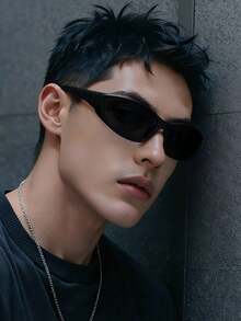 1 PC Men's Wrap Sports Glasses Lightweight Frame Comfortable To Wear For Stay Stable While Exercising With Glasses Box - Multicolor - View 3