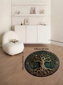 欧美风格逼真 3D 地毯，创意客厅/卧室/电脑室/书房地毯，防污，可机洗（颜色可能因显示效果而略有不同） - 彩色 - 查看 6