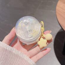 Ốp bảo vệ trong suốt hình thỏ sao cho tai nghe OPPO R3/R2, tai nghe Bluetooth không dây OPPO Air/Air2/Air3, Enco Air4Pro/Air2i/3i, ốp mềm trong suốt sáng tạo kèm mặt dây chuyền, chống rơi vỡ. - Thỏ sao toàn màn hình + mặt dây chuyền - Xem 2