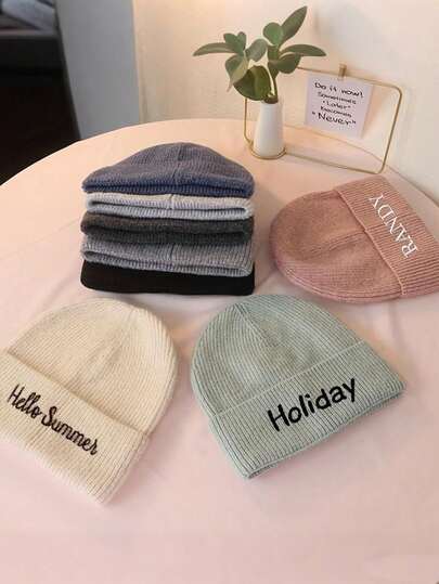 قبعة بيني مخصصة - أضف نصك الخاص/شعارك/صورتك - قبعة شتوية خفيفة الوزن مرنة - للاستخدام في جميع المواسم، هدية عيد الميلاد، علامة تجارية - خيارات متعددة الألوان (أخضر، أصفر، أبيض، أسود، أحمر، أزرق، وردي، رمادي) - غسل باليد فقط، ملابس رأس للخارج، تصميم قابل للطي، قماش قابل للغسل باليد