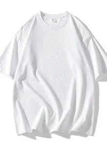 GRDR Men's All-Match Shiny Star Round Neck Short Sleeve T-Shirt, White Starry Casual Versatile Top, Breathable & Moisture-Wicking Comfortable, Spring/Summer - White - View 3