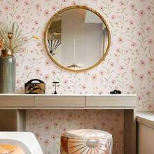 1卷甜美抽象小花壁纸，精致室内装饰膜，适用于客厅和卧室装饰，各种房间墙面装饰，橱柜墙面翻新，易于安装，手工工艺膜 - 彩色 - 查看 3