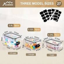 27er Pack Luftdichte Vorratsbehälter | Polypropylen Behälter Set mit Deckeln für Müsli, Pasta, Mehl & Zucker, Spülmaschinenfest, Gull Wing Verschluss, Vielseitig Einsetzbar - 27. Straße - Übersicht 11