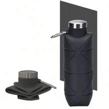 700ml Botella de agua deportiva plegable de silicona de gran capacidad, jarra de agua creativa para exteriores adecuada para viajes, deportes, oficina, actividades al aire libre, picnics y regalos para el Día de San Valentín y fiestas festivas - Multicolor - Ver 12