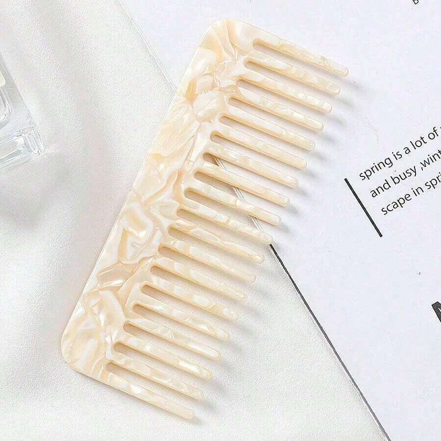 One Portable Wide-Toothed Comb, In A Dreamy Mermaid-Like Color, A Hair Styling Tool. - 多色-1 - 查看 1