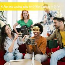 生日现金礼盒，惊喜红包礼盒，带拉出式卡片和30个透明小袋DIY套装，趣味十足，是送给父母、爱人、朋友的惊喜礼物。 - 藍色 - 查看 5