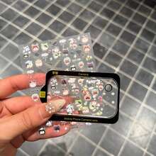 Cartoon Panda, Puppy, Bow Shaped Heart, Embossed Sticker+High-Definition Rear Camera Tempered Glass Film Compatible With Apple 17 Promax, Apple 17 Pro Phone Lens Film, Camera Lens Film, With Protective Layer, Minimalist Design - Lens Protector + Dog Head Apple - View 5