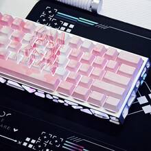 Miyazono Kaoru Keycap, High-Quality Pink Keycap, Anime Keycap, PBT Material, Dye-Sublimated, 73 Keys Compatible With 60/65/68 Keyboards - Only Keycaps - View 4