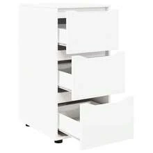 vidaXL Armadio da tavolo Bianco 40 x 48 x 81 cm Legno d'ingénierie - Bianco - Visualizzare 7