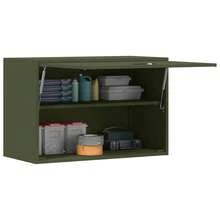 vidaXL Armoire murale pour garage Vert olive 80 x 40 x 53 cm - Vert olive - Voir 3