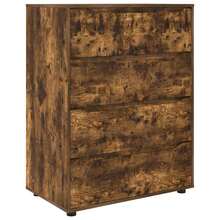 vidaXL Armarios de almacenamiento 2 piezas marrón fumé 80 x 48 x 105 cm - Marrón - Ver 2