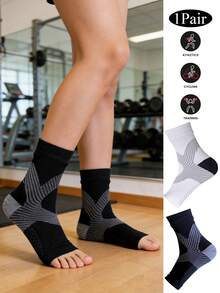 1 Pair Toeless Ankle Support Fitness Socks, Elastic Ankle Compression Sports Socks, Toeless Pressure Foot Sleeve, Sports Ankle Support, Elastic Compression Hiking Fitness Ankle Joint Protection - Multicolor - View 2
