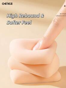 OEIEZ 2个装美妆海绵粉扑，大号，快速打造无瑕妆容，遮瑕海绵适用于液体和膏状粉底液。 - 彩色 - 查看 4