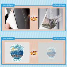 61Pcs Alaska Stickers ,High Quality Stickers For Scrapbook,Graffiti Sticker,Journaling,Laptop,Bumper,Skateboard,Water Bottles,Computer,Cartoon,Hard Hat,Car Stickers,Stickers Can Bring A Lot Of Fun To Your Life,The Perfect Gift For Adults - Multicolor - View 5