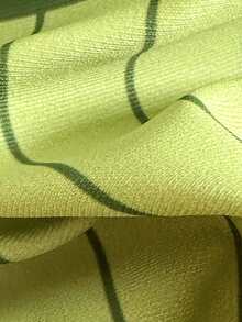 New Arrival Spring/Summer Sexy Lace Spaghetti Strap Fixed Striped Print Bikini Swimwear For Women, Beach & Pool Party - Green - View 7