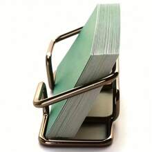 1个桌面名片架，简约卡片收纳架，金属名片架，优雅创意名片夹，金色、玫瑰金、黑色可选，适用于手机支架、卡片支架、照片、邀请函、扑克牌、访客卡、身份证、名片等，适用于办公室、家庭、学校、桌面装饰、卡片展示盒、办公及学习用品、返校季、办公配件、家居收纳 - 多色 - 查看 6