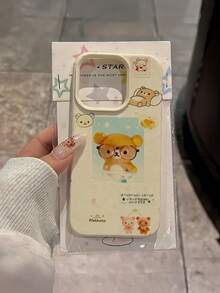 Cute Bear Rilakkuma Cartoon Phone Case Compatible With Phone Series 17 16 15 14 13 12 11 Pro/Plus/Pro Max Featuring A Shockproof Phone Cover, Waterproof Shell,Scratch Assistant,Gift For Friend,Durable Flat Back And Soft Edge,Ideal Phone Accessory. ,Valentine's Day Gift - Mô hình 1 (1 cái) - Xem 5