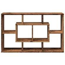 vidaXL Wandregal, Antik-Holz-Finish, 85 x 16 x 52,5 cm, Holzwerkstoff - Braun - Übersicht 4