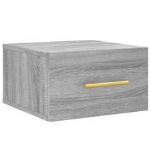 vidaXL Tavolini da muro da parete 2 pz sonoma gris 35x35x20 cm - Grigio - Visualizzare 5